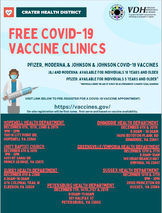 Dec 21 - Jan 22 Vaccine Sites